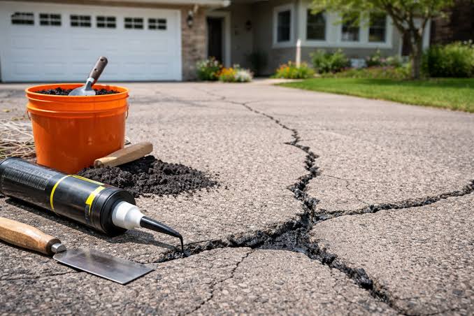 Concrete driveway repair