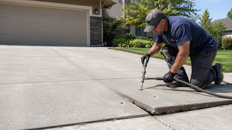 Concrete driveway repair