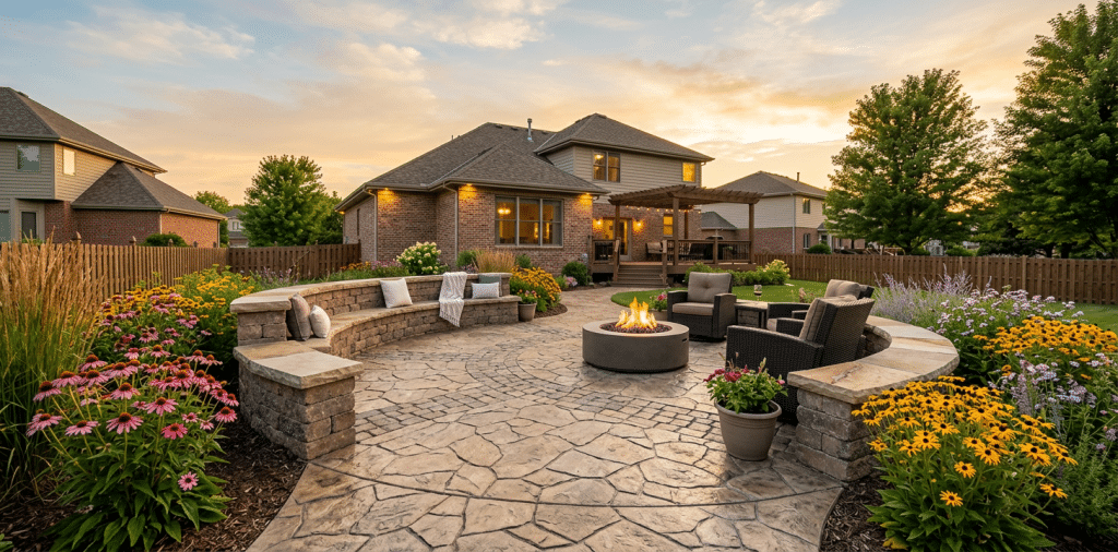 Backyard Patio Contractor for Custom Concrete Patio Installation